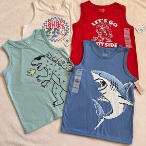Garanimals Toddler Boy Graphic Jersey Tank Lot